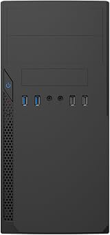CiT Classic Office PC Case Black Micro-ATX Mini-ITX 500W PSU 4x USB 3.0 view 3
