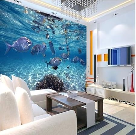 Deko Furs Babyzimmer Wongxl Fernanzeigeanwendungen 3d Grossen Passendes Unterwasserwelt Fisch Marine Raum Kinder Pool Tv Wohnzimmer Hintergrund Passendes 3d Tapete Wallpaper Mural Fresco 400 Cmx300 Cm Ncci1914 Com