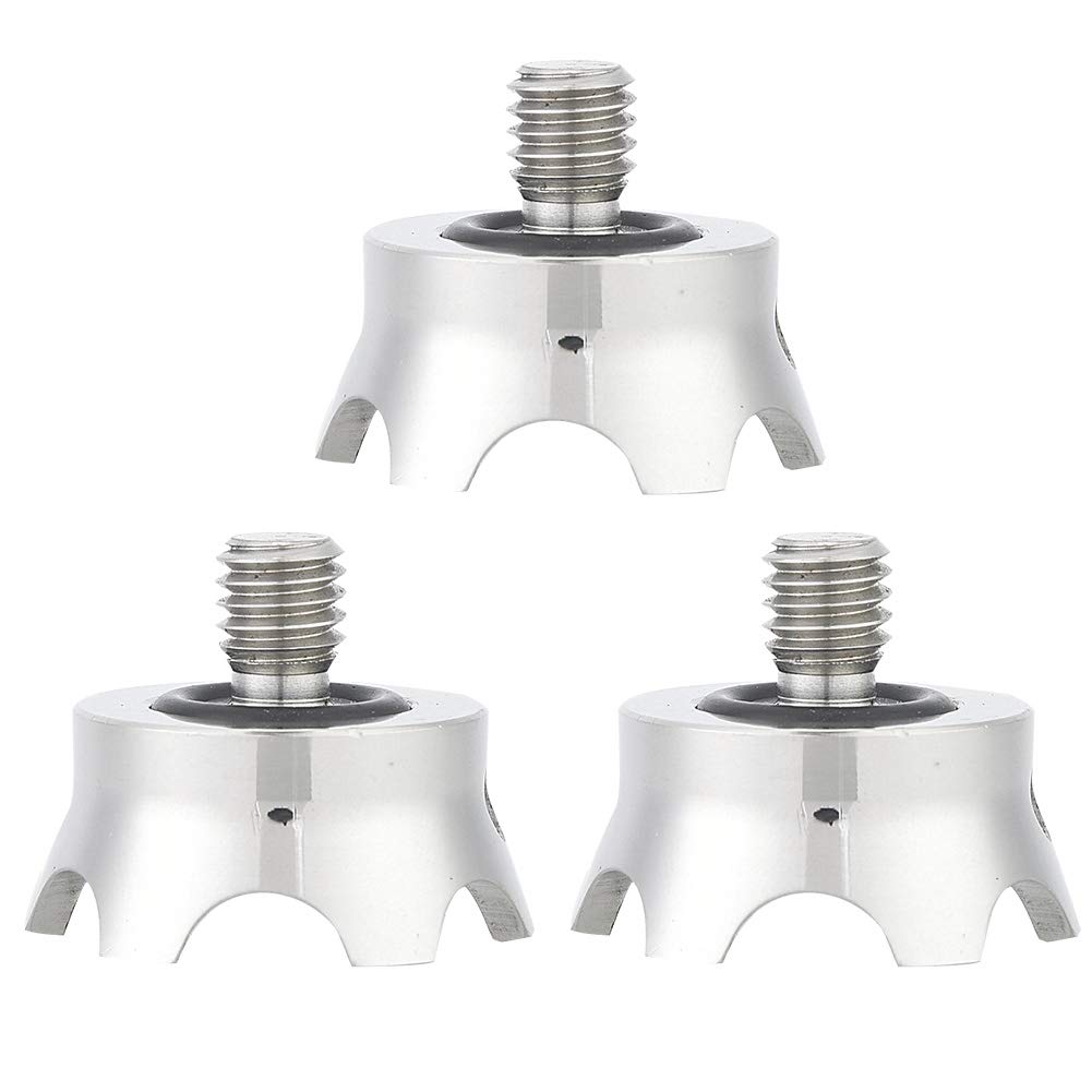3/8 Inch Thread Tripod Spikes, Camera Tripod Ground Spike Screw, Stainless Steel Tripod Rock Claw Feet Foot Spike Replacement 3 Pcs 3/8 Inch Interface Non Slip Camera Tripod Spike Mount Adapter