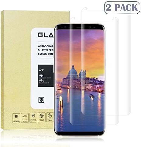 Galaxy S8 Screen Protector[2 pack],Auideas Screen Protector Fit Touch Accurate with Easy to Install For Samsung Galaxy S8.
