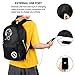 School Backpack, Anime Luminous Backpack Unisex Fashion Backpack Daypack College School Bookbag Travel Laptop Backpack with USB Charging Port, Anti-theft Lock & Pencil Case, Black
