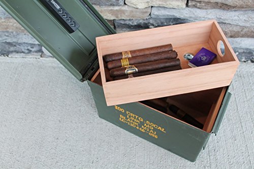 The 50 with Tray Ammodor tactical ammo can cigar humidor