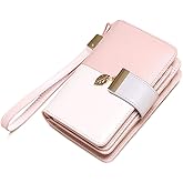 BAIGIO Wristlet Wallets for Women Leather Wallets Bifold Wallet RFID Clutch Wallet for Women Card Holder Small Purse Lady