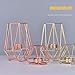 Quaanti Nordic Geometric Candle Holder Iron Hollow Tealights Candles Holders for Vintage Wedding Home Decoration Gold,Rose Gold (Rose Gold/3.7x3.7x6.9in)