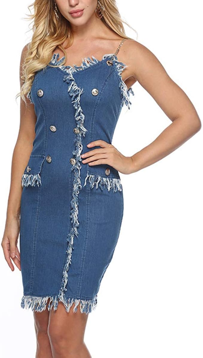 blue jean bodycon dress