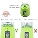 [Upgraded Version] USB Juicer Cup by BHUATO, Portable Juice Blender, Household Fruit Mixer - Six Blades in 3D, 380ml Fruit Mixing Machine for Superb Mixing (Green)…