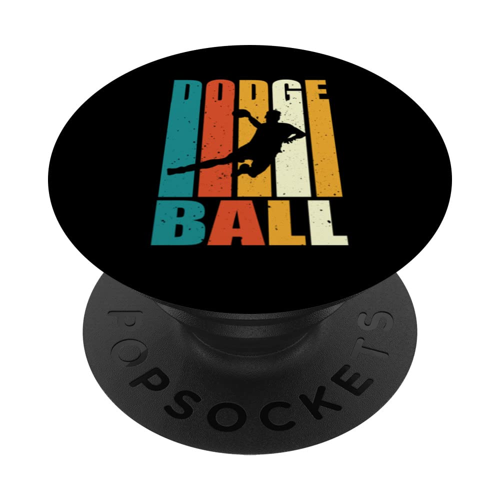 Dodgeball Player Retro Apparel Dodge Ball PopSockets Swappable PopGrip