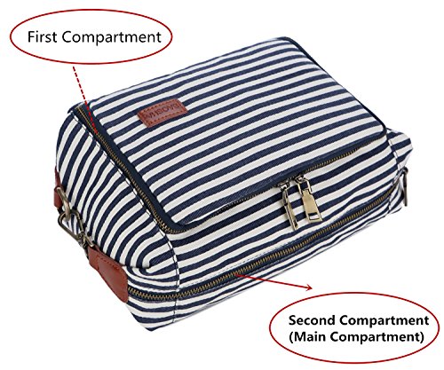 BAOSHA XS-04 Canvas Travel Toiletry Bag Shaving Dopp Case Kit for Women and ladies (Blue) 3 BAOSHA XS-04 Canvas Travel Toiletry Bag Shaving Dopp Case Kit for Women and ladies (Blue)