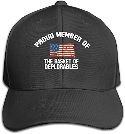 GD54 Proud Member Of The Basket Of Deplorables Adjustable Hunting Peak Hat &amp; Cap Black