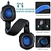 maxin Gaming Headset for Laptop Computer, Cellphone, PS4 and so on, 3.5mm Wired Noise Isolation Gaming Headphones with Mic and LED Light- Volume Control.(Black and Blue)thumb 3