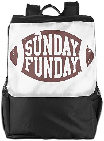 Rongyingst Sunday Funday Messenger Bag Shoulder Backpack Travel Hiking Rucksack For Womens Mens Boys Girls School Bookbags One Size