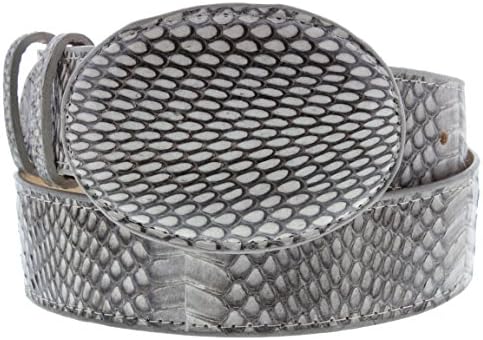 Cowboy Professional - Mens Natural Cobra Skin Western Cowboy Belt Round Buckle