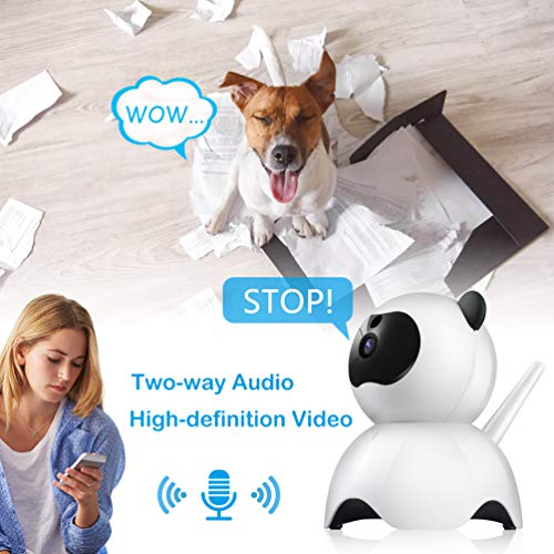 Petacc Pet Camera Night Vision Dog Camera Indoor Cat Camera Wireless IP Camera for Pet Monitor, 2.4GHz, Two-Way Audio, 1080P Video, Motion Detection, Pan 350°, Tilt 65°