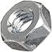 ASME B18.6.3 Zinc Plated Steel Machine Screw Hex Nut, #10-24 Thread Size, 1/8