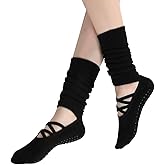 IYICLOTH Women's Crossed Pilates Yoga Socks Backless Anti-slip Floor Socks Non Slip