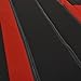 Monaco Canvas Seat Covers for Car SUV - Sporty Racing Style Stripes Black & Ruby Red