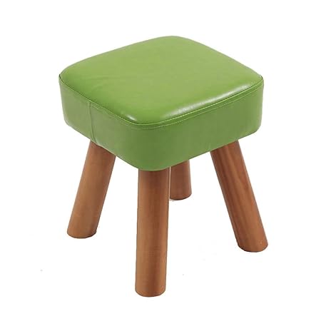 Eeayyygch Kleiner Hocker Massivholz Hause Wohnzimmer Erwachsene Bank Kinder Sofa Hocker Lederbank für Schuhe Bank (Farbe: B) 
