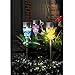 Exlight Solar Powered Rechargeable Mosaic Border Garden Post Lights for Garden Decoration Christmas Gift Blue Purple and Yellow Mosaic Lantern Auto Sensor Easy Installation Pack of 6