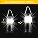 Portable LED Camping Lantern with 6 AAA Batteries, Elekin Hurricane Lantern COB Flashlight Survival Light, Collapsible Outdoor light for Emergency, Storm, Power Outage(Black,2 PACK)