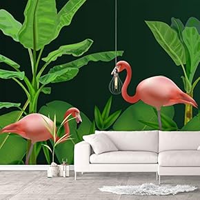 Wall Murals for Bedroom Green Plants Animals Removable Wallpaper Peel and Stick Wall Stickers - 66x96 inches