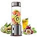Portable Blender, KACSOO 5200mAh USB Rechargable Cordless Blender for Smoothie and Shakes, 15OZ Glass Personal Juicer Blender with FDA, BPA Free for Travel, Gym, Picnic, Office, Home, Kitchen