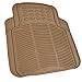 BDK MT-654-BG Beige Heavy Duty Rubber Floor Mat, 4 Piece (for Car Truck SUV Front & Rear All Weather Protection)