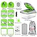 FITNATE Update version 13 in 1 Vegetable&Food Chopper Slicer Dicer, Onion Chopper, Vegetable Spiralizer Mandoline Slicer Dicer Pro, Veggie Shredder Cutter, with Brush &Organizer Bag, Dishwasher Safe