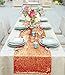 ShiDianYi Sequin Table Runner Orange Bridal Shower Decorations Table Decor Glitter Table Cover Table Runners 14x108 Inches ~0225S (1, Orange)