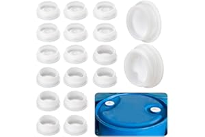 Homaisson Bung Caps 2'', PVC Drum Bung Hole Caps with Gaskets for Most 15, 30, and 55 Gallon Plastic Drums