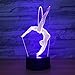 Cirkooh Gymnastics 3D Optical Illusion Lamp 7 Colors Change Timing Remote Control and Touch Button LED Table Desk Lamp for Home Bedroom Decoration