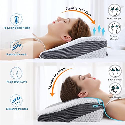 IKSTAR Cervical Neck Pillow for Neck Pain, Memory Foam Neck Pillow for