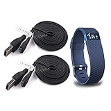 2-PACK Fitbit Force Extra Long Charging Cable (3.3ft), TUSITA Replacement USB Charge Charger Wire Cord With Screen Protector for Fitbit Force