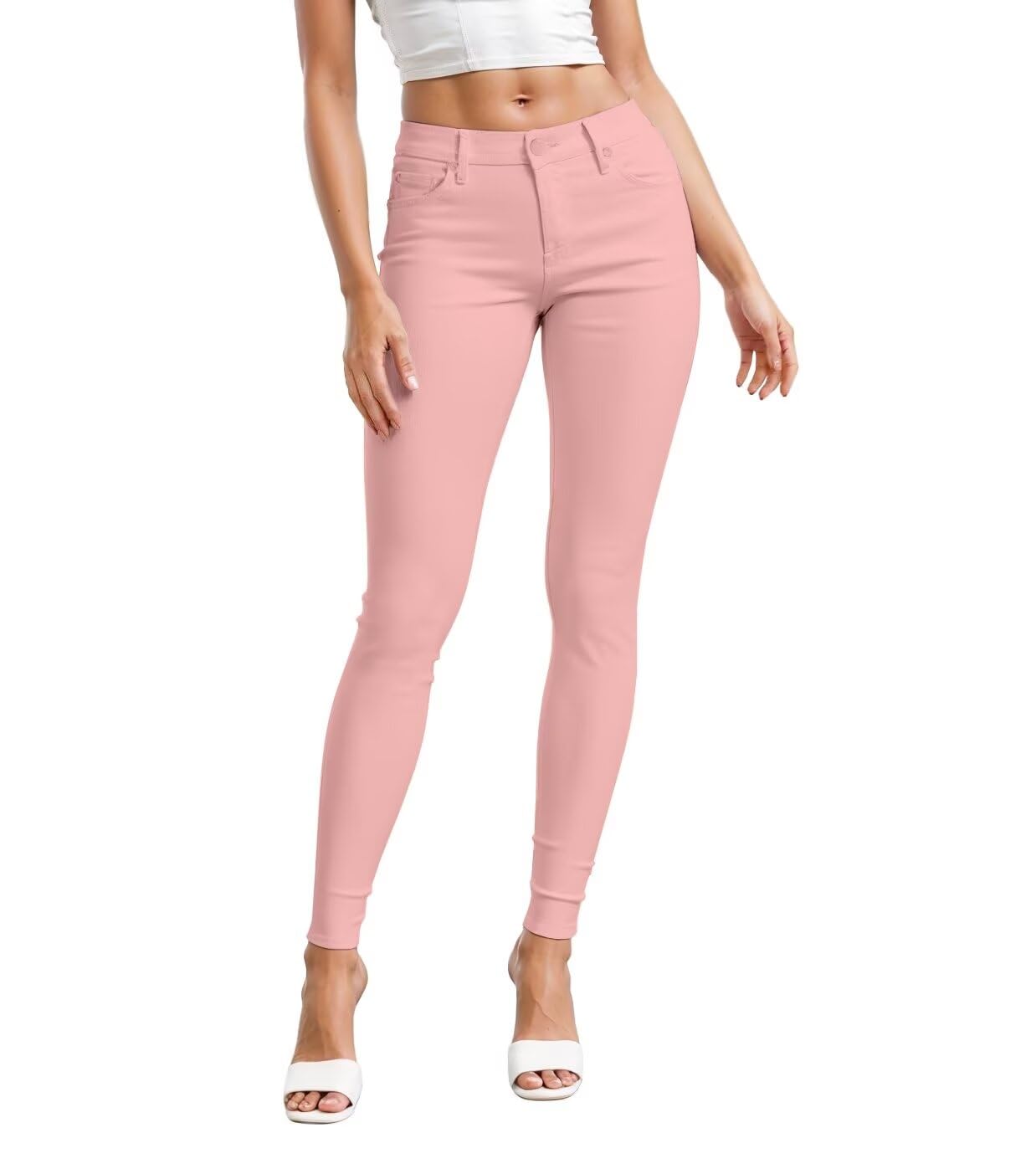 Photo 1 of & Company Womens Hyper Ultra Stretch Comfy Skinny Leg Work Casual Pants P44876SK Blush XL Long