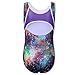 TFJH E One-piece Sparkle Dancing Gymnastics Athletic Leotard for Little Girl, Galaxy, 7-8Years(Tag No 8A)
