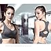 WOZHIFU Women Racerback Sports Bras - High Impact Workout Breathable Gym Activewear Yoga Bra Pack of 2(M/L), Black/Gray