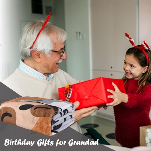 KAAYEE Grandad Gifts, Blanket Grandad Birthday Gifts, Gifts for Grandad on Fathers Day Christmas Valentines Easter, Retirement Thank You Presents for Grandfather