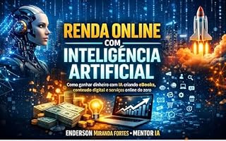 Livro Renda Online com Inteligência Artificial: Como ganhar dinheiro com IA criando eBooks, conteúdo digital e serviços online mesmo começando do zero