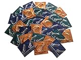 Kimono Microthin Sampler Including Microthin, Microthin with Aqua Lube, and Microthin Ribbed/Textured Premium Lubricated Latex Condoms with Silver Pocket/Travel Case-24 Count