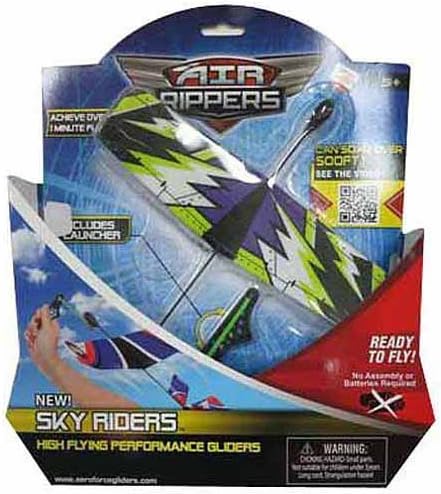 Air Rippers High Flying Stunt Glider Plane Purple / Green Lightning Toy Plane by Sky Riders