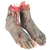 Voberry® Halloween Horror Props Bloody Hand Foot Haunted House Party Decoration (Foot)
