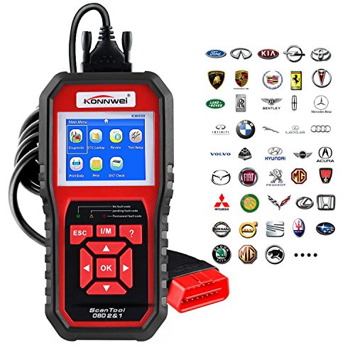 OBD2 Scanner, Auto Diagnostic Code Scanner KW850 Pro Universal Vehicle Engine O2 Sensor Systems Scanner OBD2 EOBD Scanners Tool Check Engine Light Code Reader for all OBD II Protocol Cars Since 1996