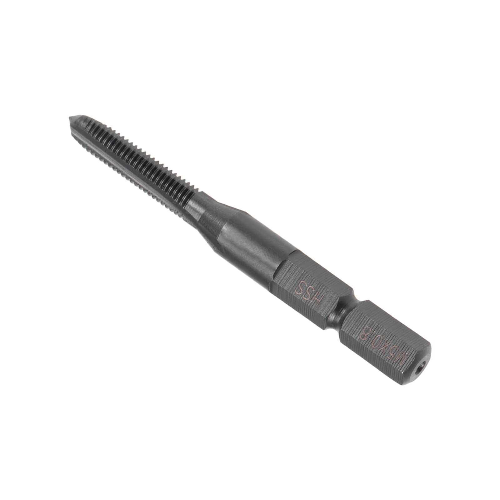 CoCud Thread Milling Taps, M5 x 0.8 Metric Thread 1/4" Hex Shank, High Speed Steel Machine Straight Flutes Screw Threading - (Applications: for Tapping Drilling Machine)