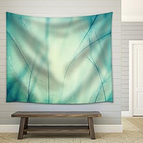 Plumage Background of Bird Closeup - Fabric Wall Tapestry Home Decor - 51x60 inches