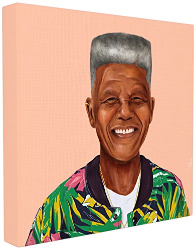 Stupell Home Décor HIPSTORY Hipster Nelson Mandela Stretched Canvas Wall Art, 17 x 1.5 x 17, Proudly Made in USA