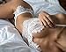 ALLICERE Womens Sexy Nightwear Lingerie Set Lace Bra +Thongs Briefs G-String with Steel Ring(Color:White,Size:L)
