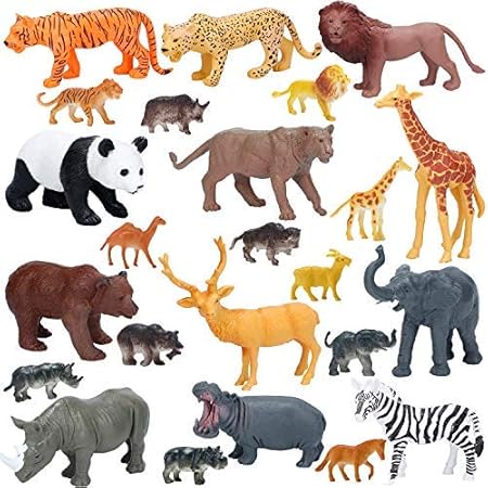 Jumbo Safari Animals Figures, Realistic 