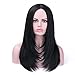 Rosa Star Hair Wigs for Women Long Straight Hair Wig Synthetic Hair Middle Part Heat Resistant Fiber Hair Wigs Black Color (1#)