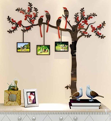 Acrylic Wall Stickers, 3D Crystal Wall Decals- Large Family Tree Photo Frames Wall Decor- The Sweetest Highlight of Your Home and Family (Small)