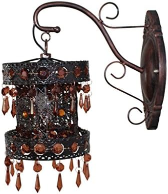 ZWX Single Head Wall Lamp European Style Mirror Front Light Bedroom Wall Lights Creative Lamps and Lanterns Bohemian Style -E14 (Color : Orange)