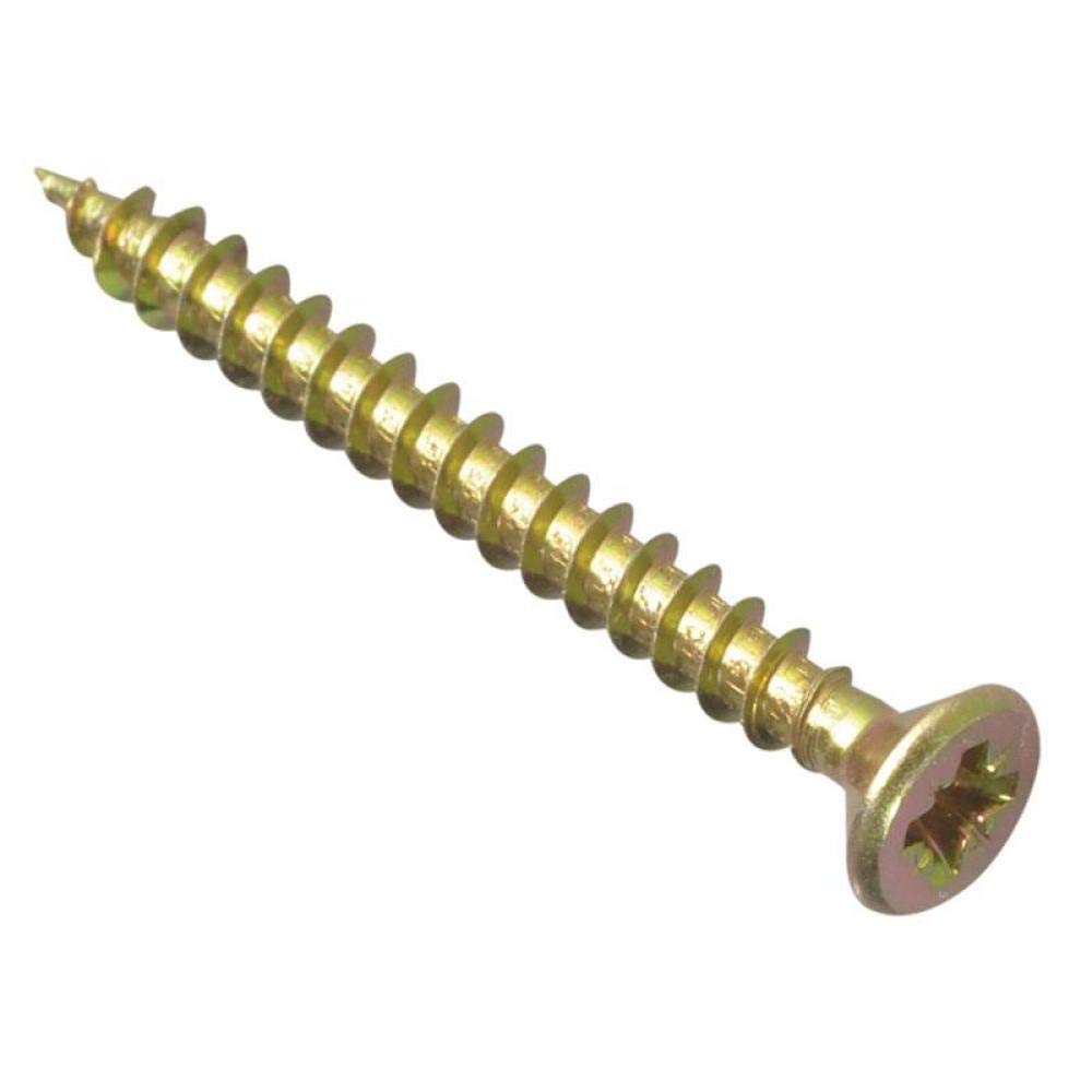 ForgeFix Multi-Purpose Single Thread Screws | 4.5 x 45mm | Zinc Yellow Passivated | Box 200